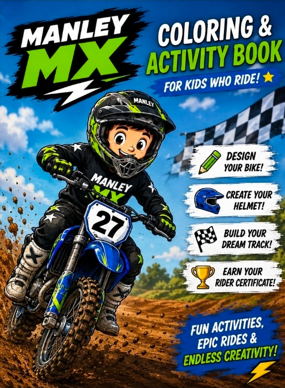 ManleyMX Coloring & Activity Book for Boys